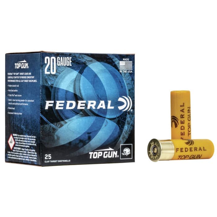 Federal Top Gun 20 GA 2.75" 7/8oz #7.5 Shot 1210fps 250ct Case