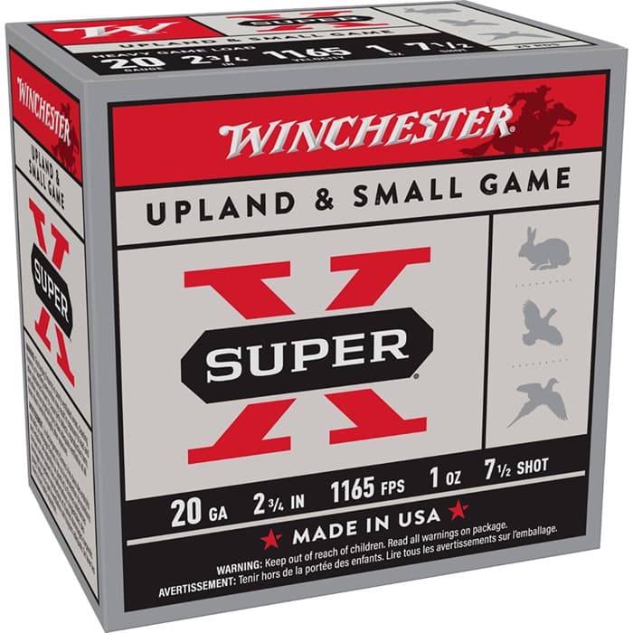 Winchester Super-X Heavy Game Load 20 Gauge 2-3/4" 1oz #7.5 Shot 250ct