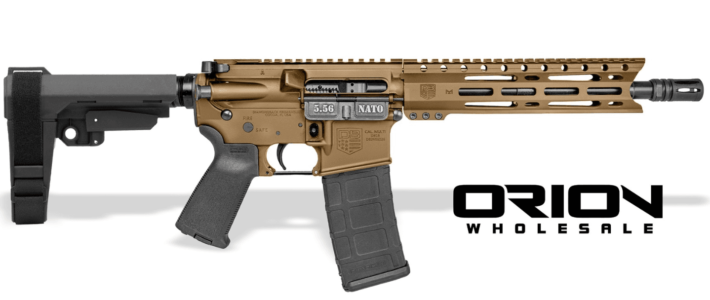 Diamondback Db15 5.56 Nato 10 Inch 30 Round Burnt Bronze Pistol