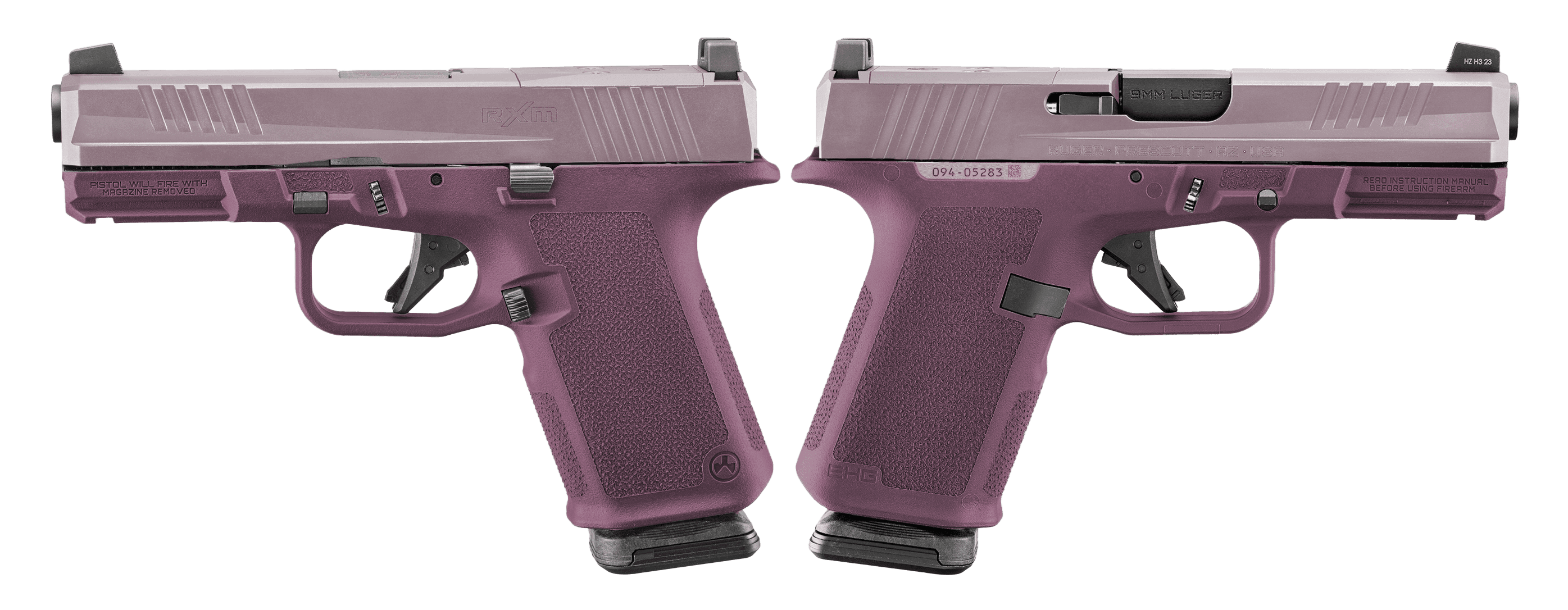 Ruger, Rxm, 9mm, 4 inch Barrel, Two Tone Blush, Magpul Enhanced Hybrid Grip