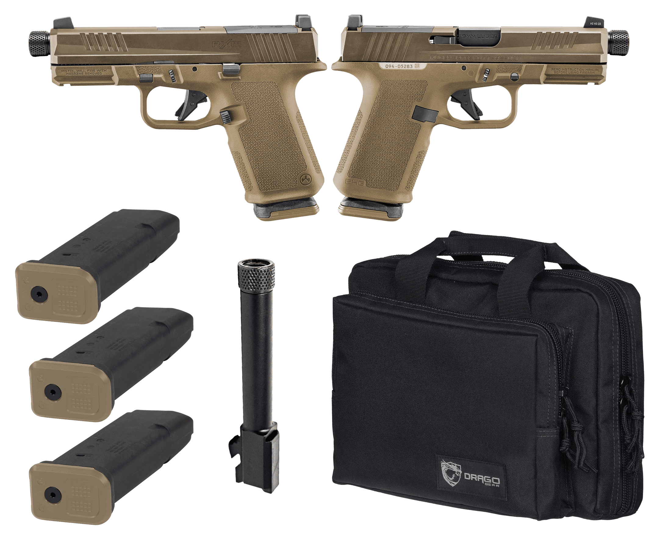 Ruger Rxm Tactical 9mm 4 inch 15 Round Flat Dark Earth