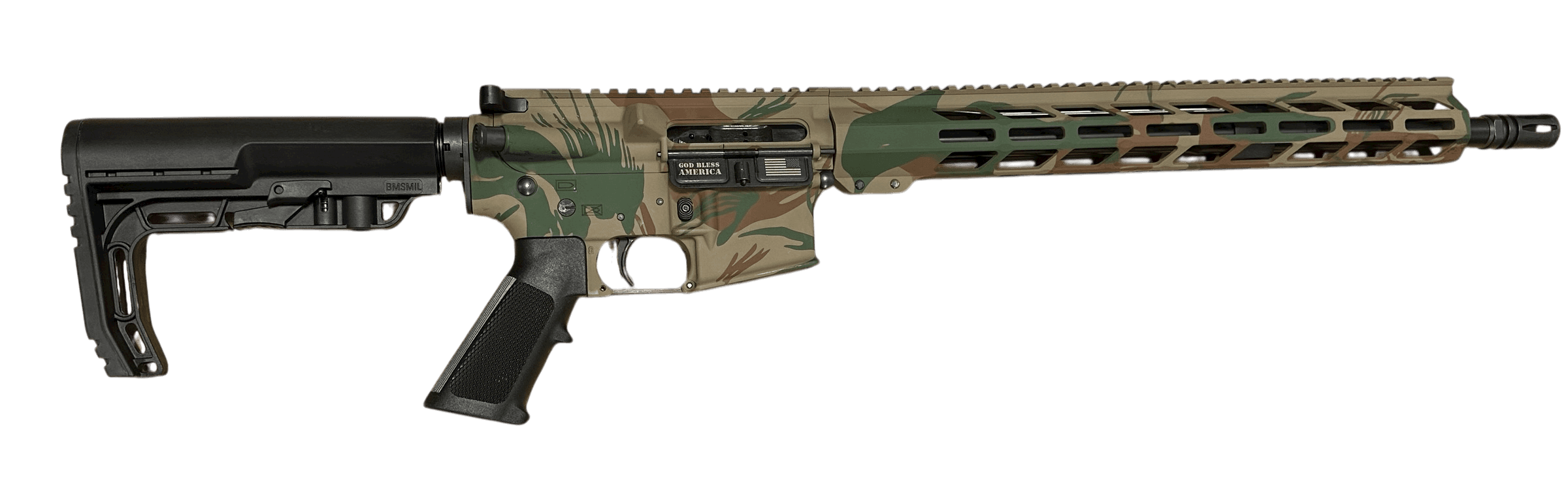 POF P-15 BASE RHODESIAN BRUSH STROKE 5.56 16.5"BBL, 15"MLOK RAIL, DIRECT IMPENGMENT 1-30RD MAGAZINE