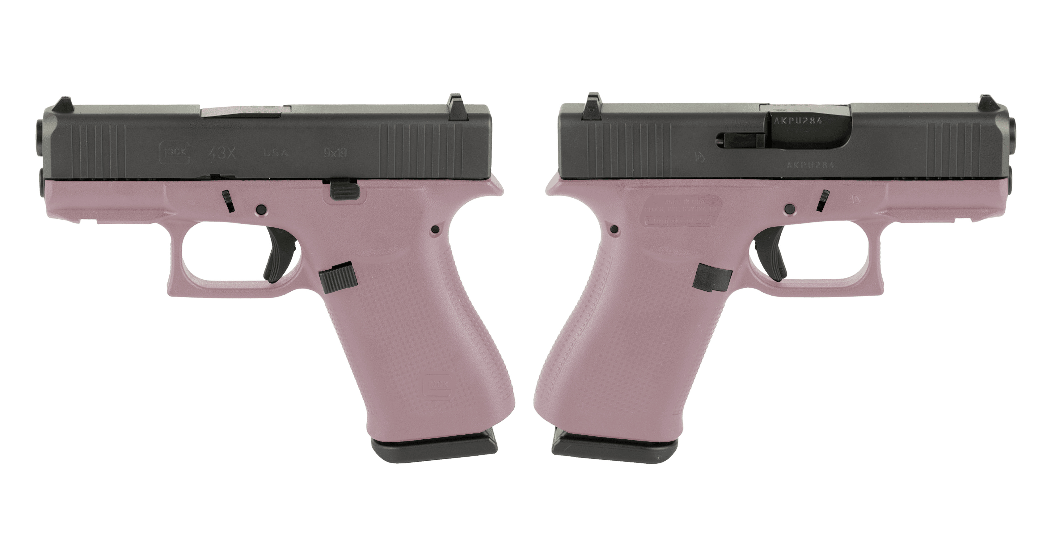 Glock G43X 9mm 3.41 inch 10 Round Rose Gold Night Sights