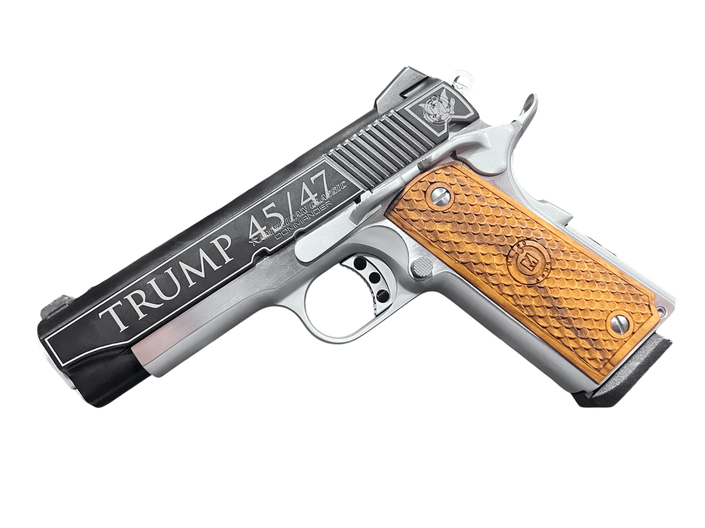 AMERICAN CLASSIC COMMANDER 1911 9MM 4.25" TRUMP 45/47 CHROM/BLACK 9RD