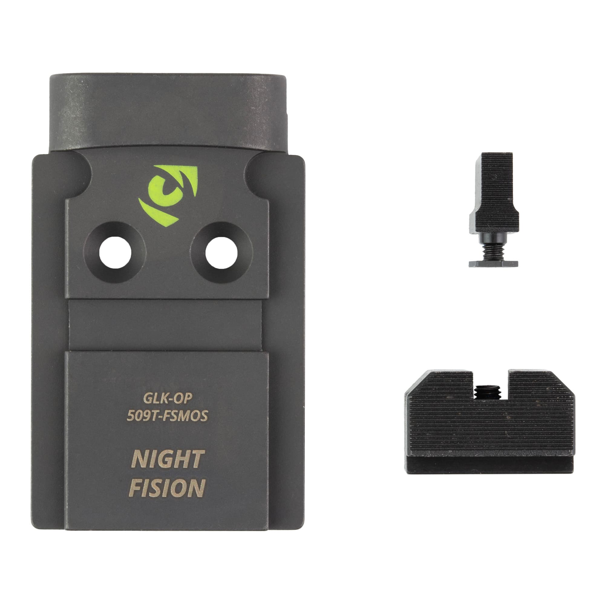 Night Fision Plate and Bs 509T Fits Glock Fs Mos Optic Plate with Backup Sights