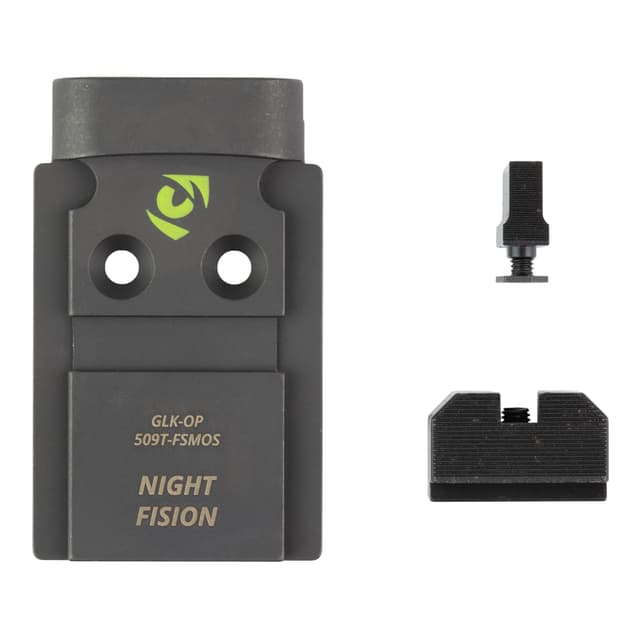 Night Fision Plate and Bs 509T Fits Glock Fs Mos Optic Plate with Backup Sights