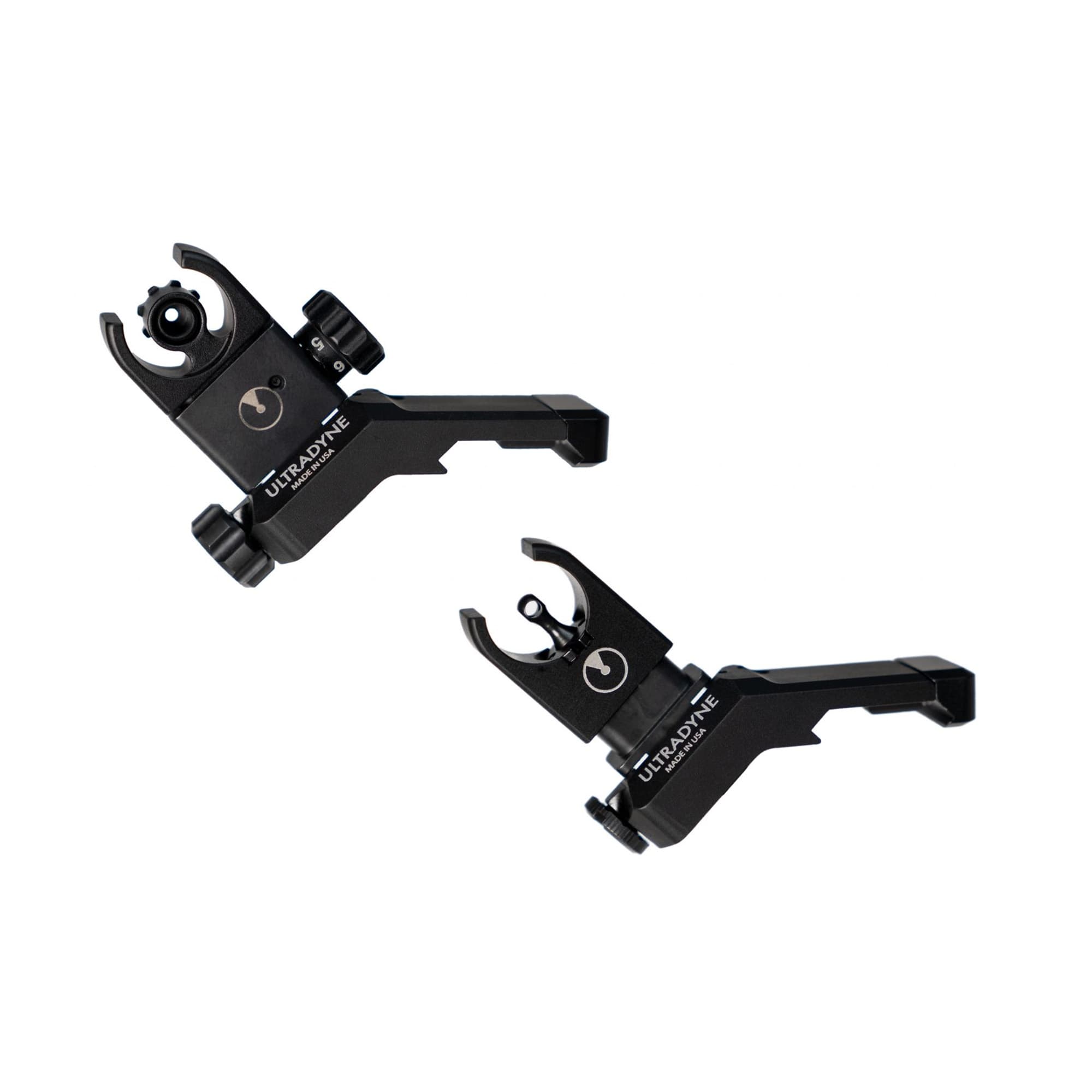 Ultradyne C4 Offs Folding Sight Combo 5.56 Picatinny Mount Dual Aperture