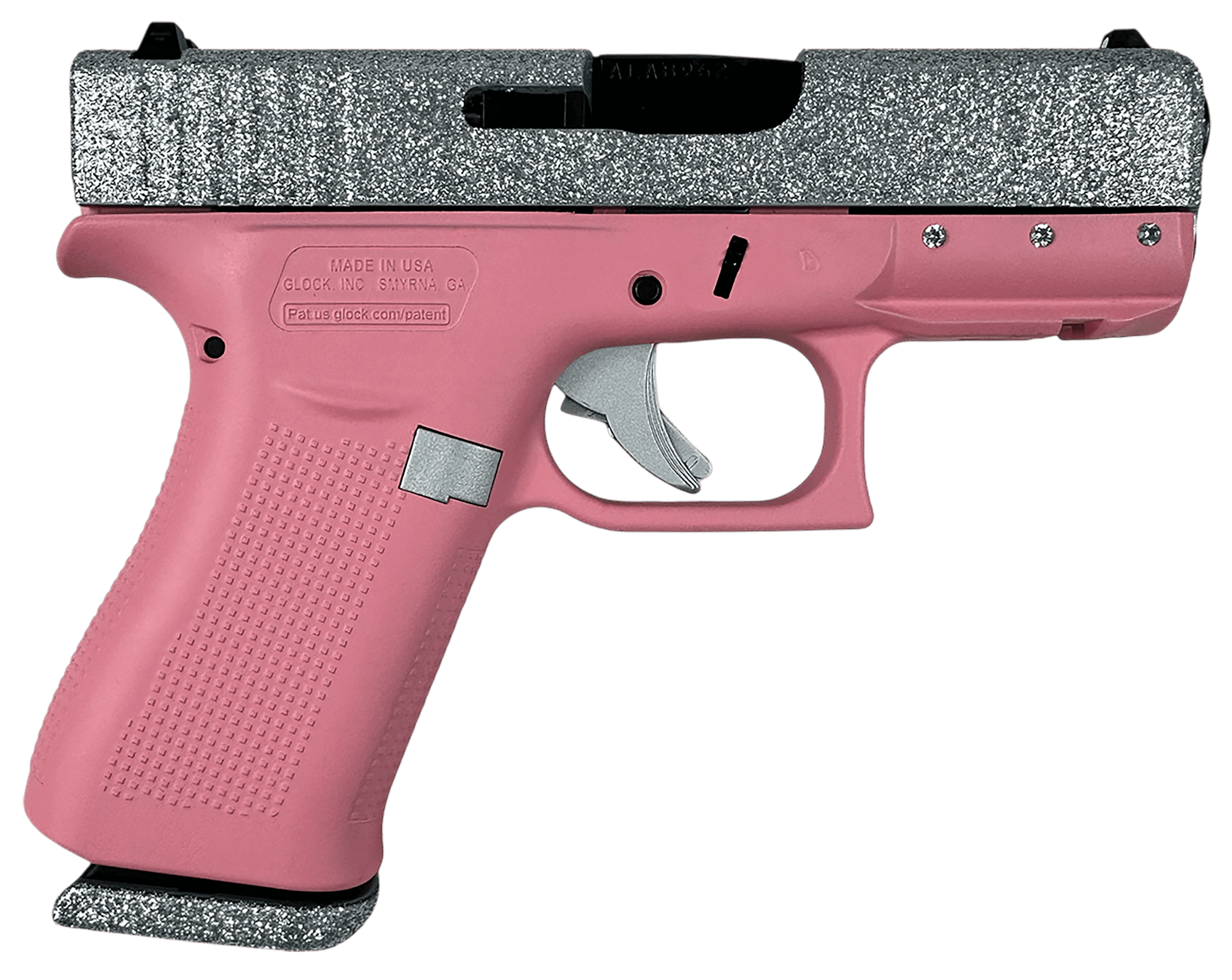 Glock G43X 9mm Luger 3.41 Barrel 10+1 Capacity Pink Cerakote