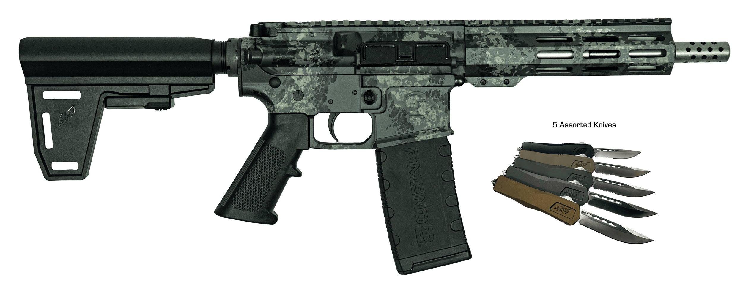 GLFA GL15 LGRY-PISTOL BUNDLE 7.5 BRACE  LICHEN-GRY