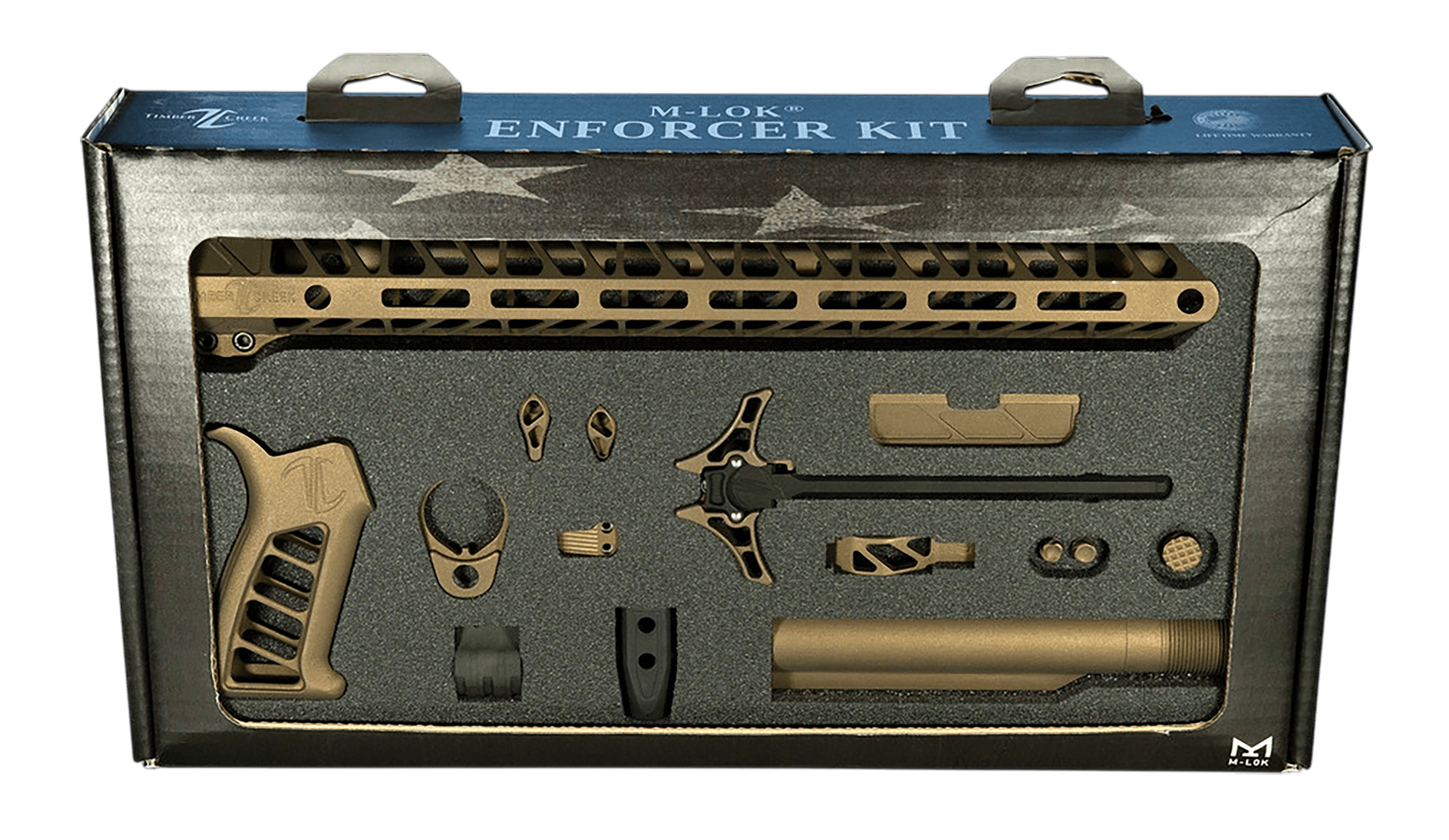 Timber Creek Outdoors Enforcer Complete AR Build Kit Burnt Bronze 15in MLOK