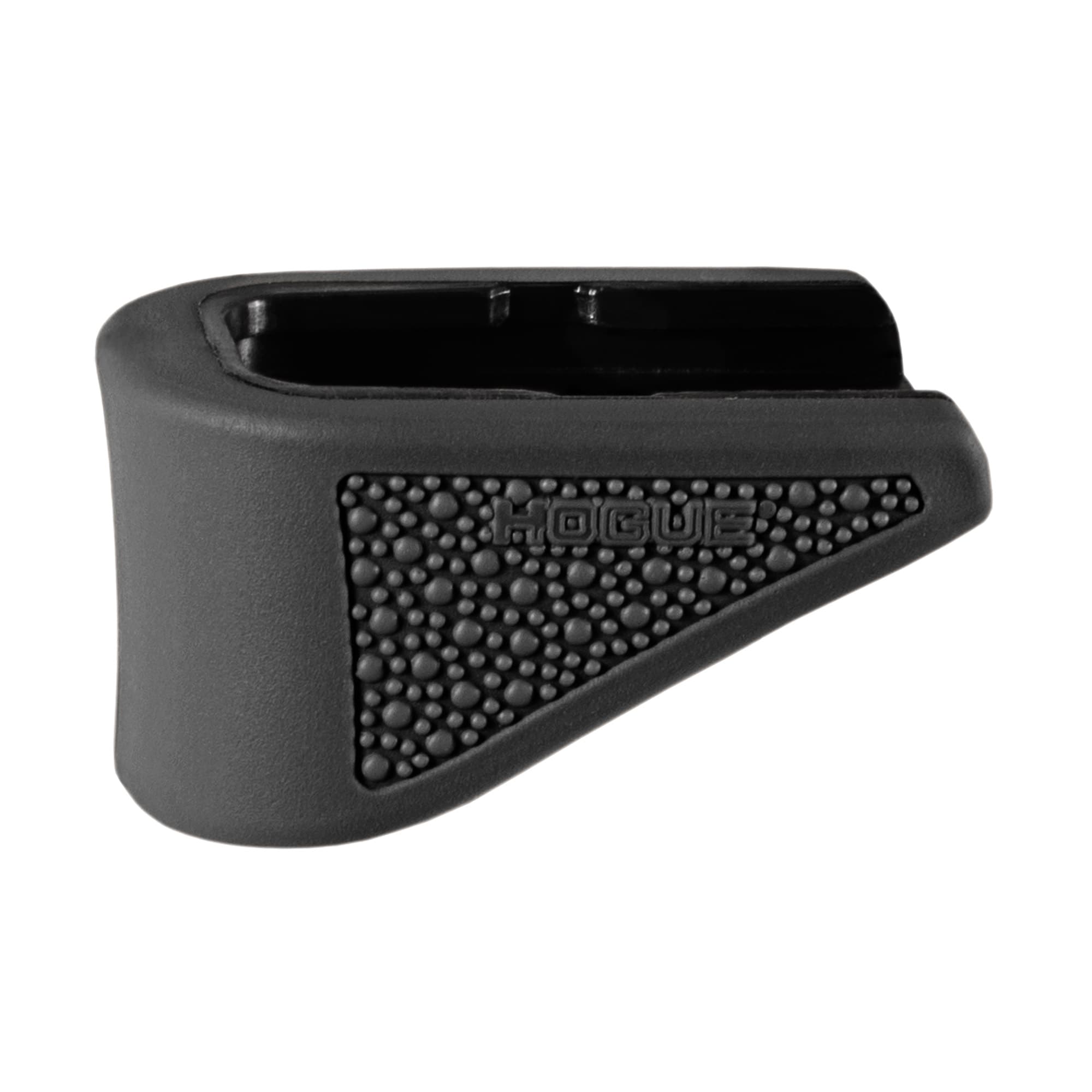 Hogue 18220  Extension Base Pad Fits Glock 42 Compatible w/ 6rd Magazine Black Overmolded Rubber