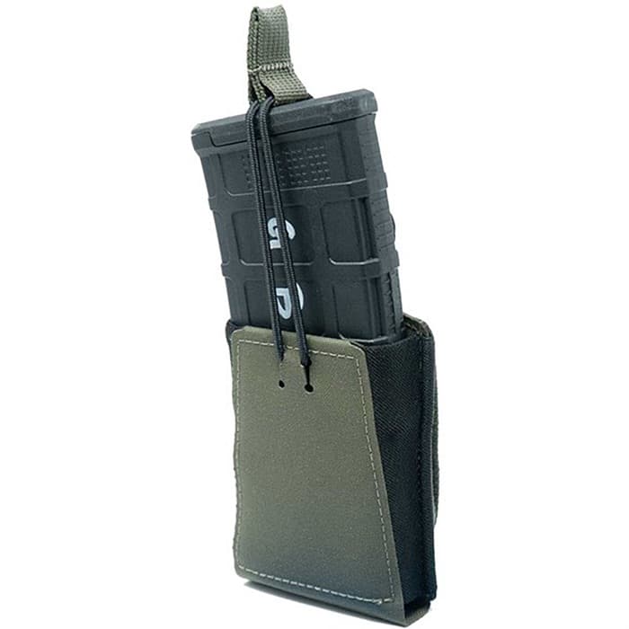 SINGLE RIFLE 7.62MM MAG POUCH W/BUNGEE RETENTION RANGER GRN