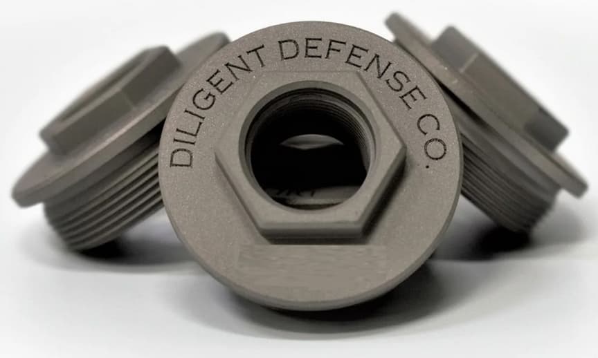 Diligent Defense Co Ddc Hub Dta M18x1.5 Thread Adapter 6-4 Titanium 1-3/8x24tpi