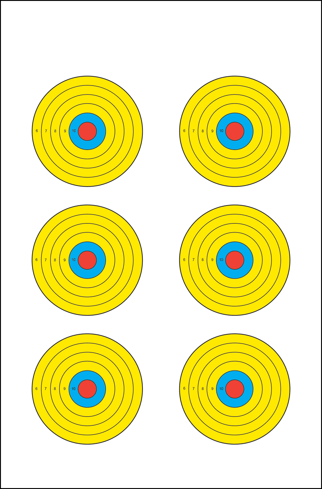 Action Target PRBE6100 High Visibility  Bullseye Paper 17.50" x 23" Multi-Color 100 Per Box