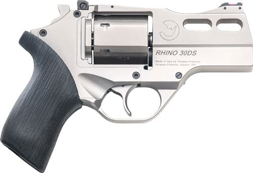 Chiappa Firearms 340.341 Rhino 30DS Small 10mm Auto 6 Shot 3" Black Anodized Picatinny Rail/Vent Rib Barrel, Black Cylinder Black Anodized Aluminum Frame w/Picatinny Rail, Walnut Grip