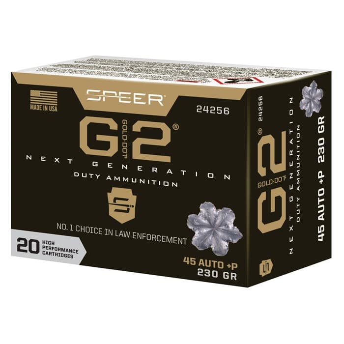 Speer Gold Dot G2 45 Auto +P 230 gr Hollow Point 200-Round Case