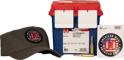 Hornady American Gunner 6.5 CM 140gr BTHP 250rd Ammo Can