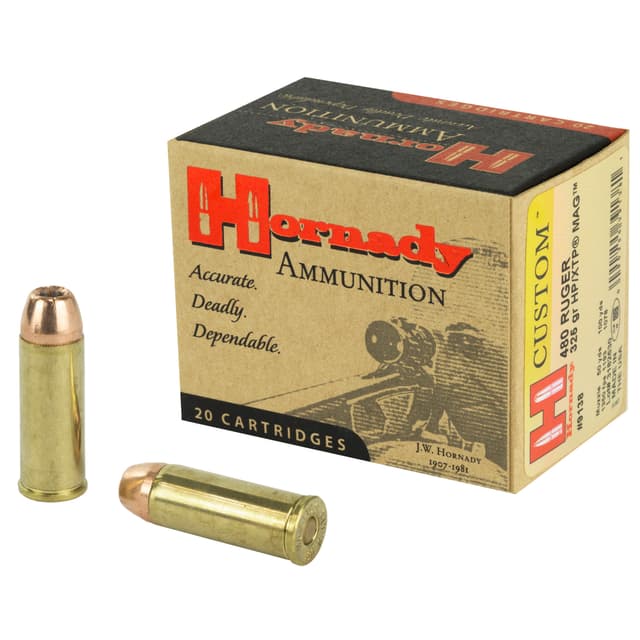 Hornady Custom Pistol Ammo 480 Ruger 325 gr. XTP Mag 20 rd.