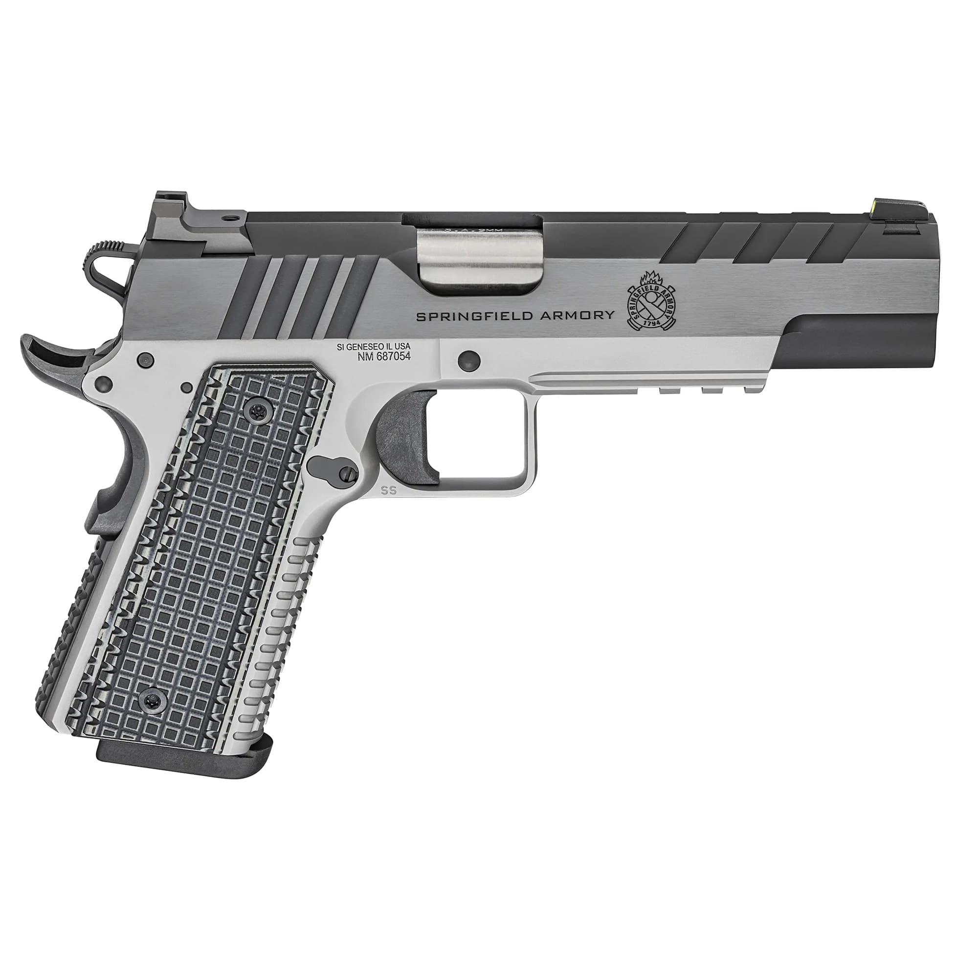 Springfield Armory Emissary 9mm 5 inch 9rd Blued Slide Stainless G10 Tritium