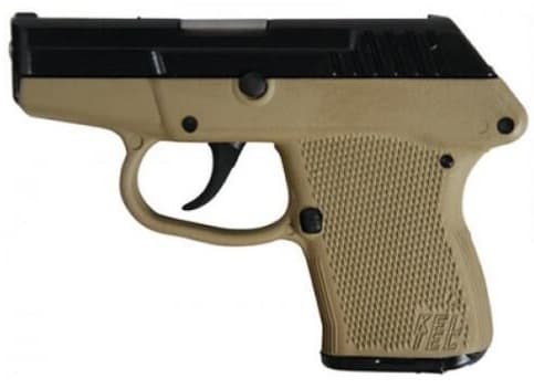 KelTec P32 .32 ACP 2.7in 7rd Blued Slide Tan Cerakote Grip