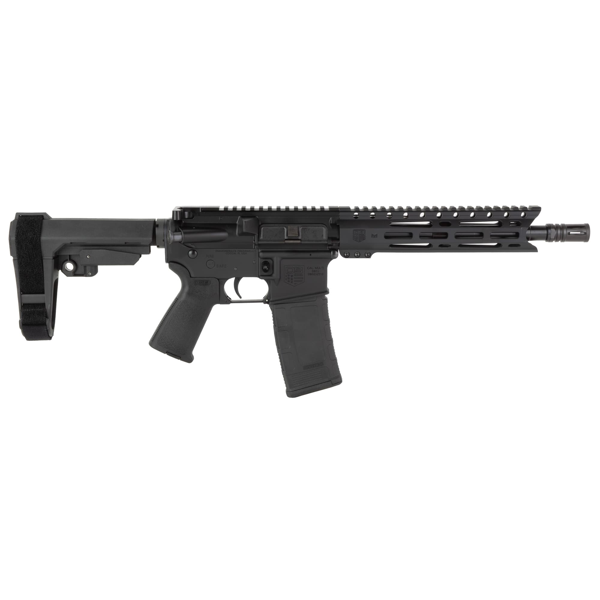 Diamondback Carbon Db-15 300 Aac Blackout 10 inch 30+1 Pistol Sb Tactical Sba3
