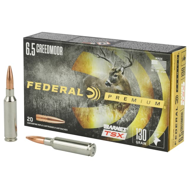 Federal Premium 6.5 Creedmoor Barnes TSX 130 Grain 20 Rounds