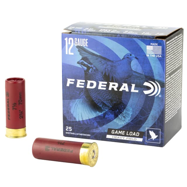 Federal Game-Shok Heavy Field Load 12 Gauge Lead 1 1/8 oz 7.5 Shot 25 Rounds