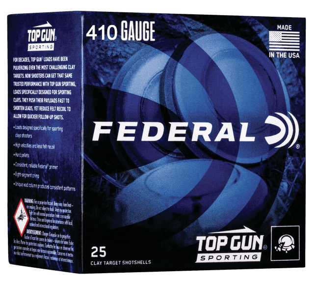 Federal, Top Gun Sporting 410 Bore, Lead Shot, 1/2 oz, 25 Rounds