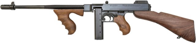 Thompson T1B14 1927A-1 Deluxe 45 ACP Caliber with 16.50" Barrel, 20+1 Capacity (Stick), Blued Metal Finish, Walnut Removable Fixed Stock & Wood Grip Right Hand