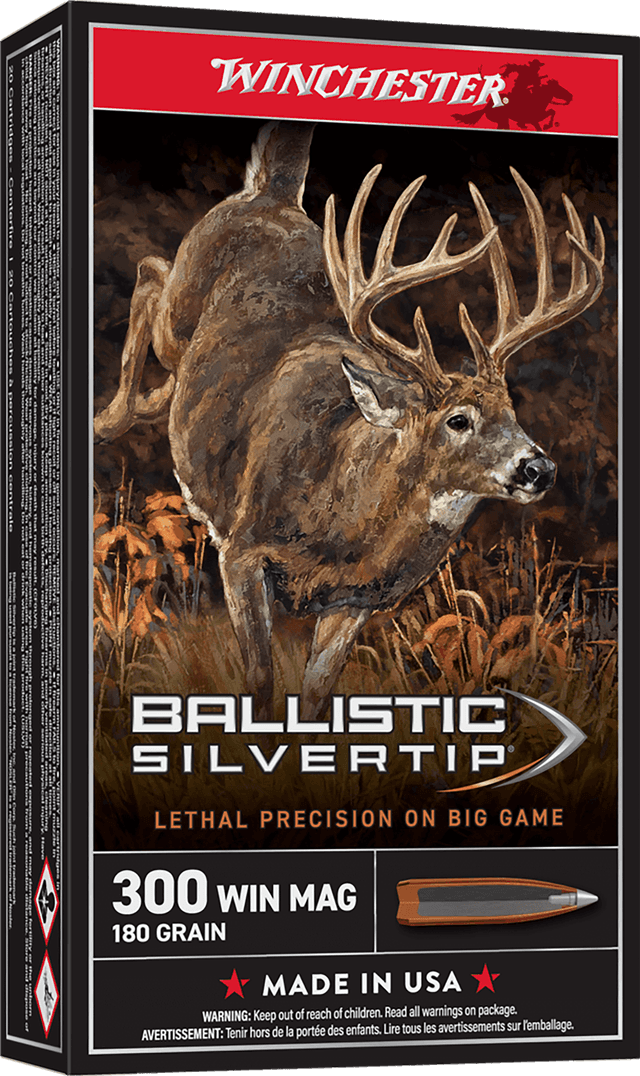 Winchester Ballistic Silvertip 300 Winchester Magnum Ballistic Silvertip Polymer Tip 180 Grain 20 Rounds