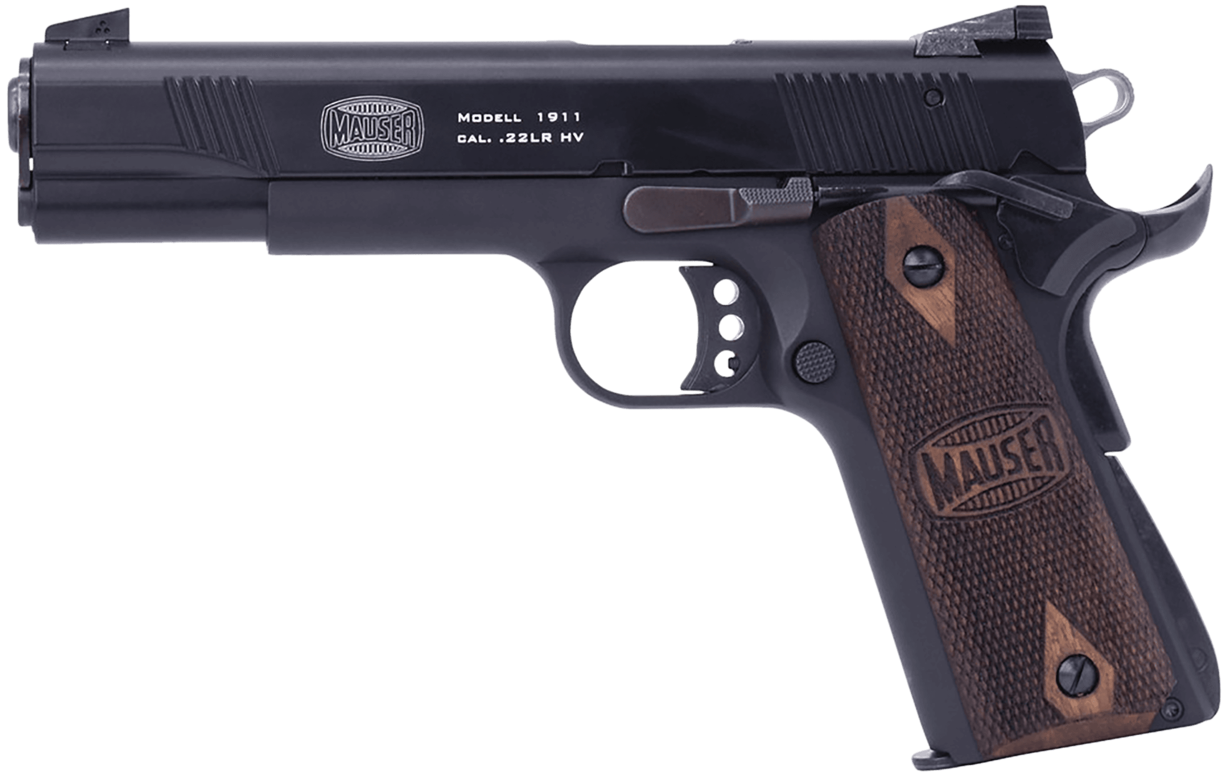 Blue Line Solutions Mauser Rimfire 1911 22 Long Rifle 5" 10+1 Steel Walnut Grip Ambidextrous