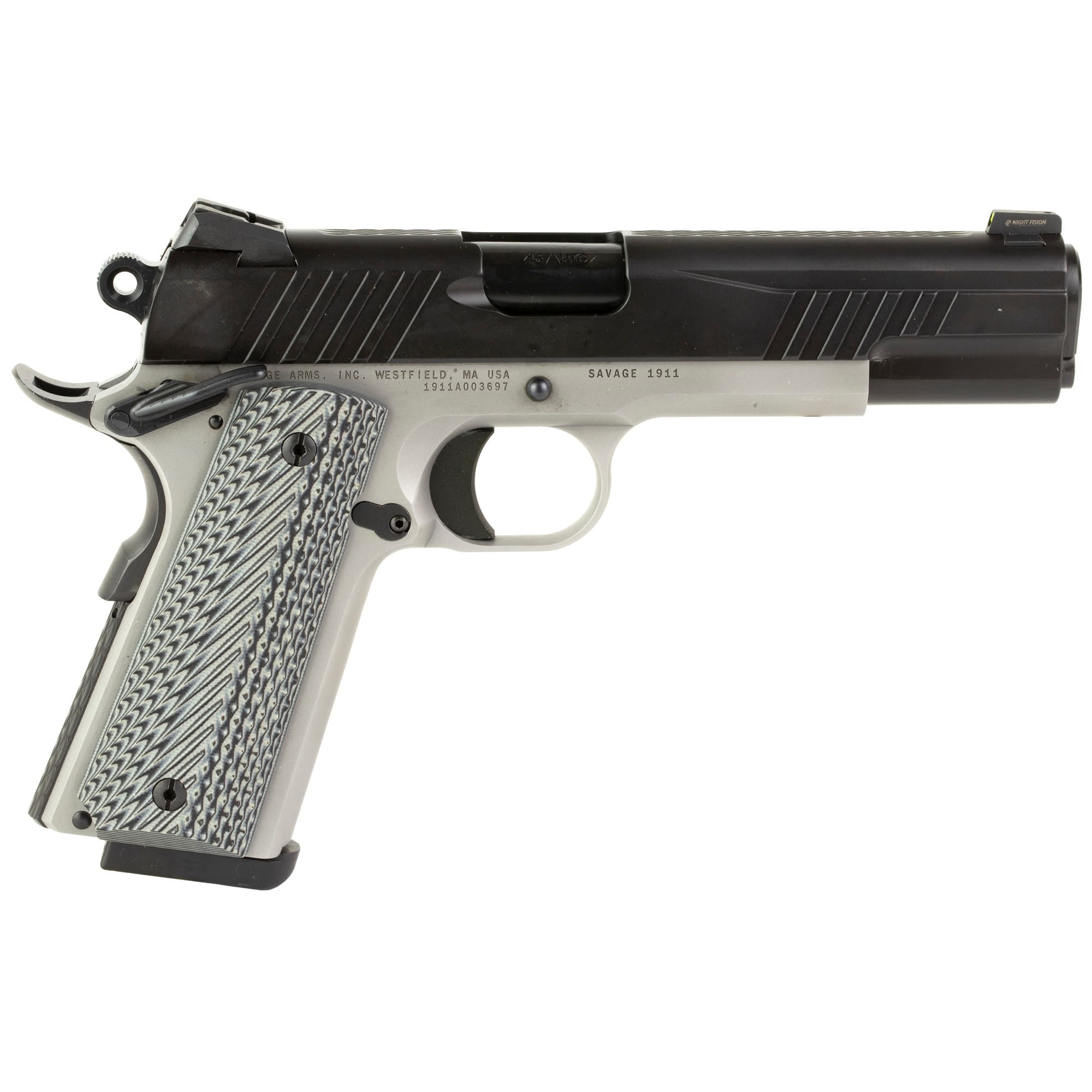 Savage 1911 Government Pistol .45 Acp 5 inch 8+1 Matte Stainless Dark Gray Vz G10