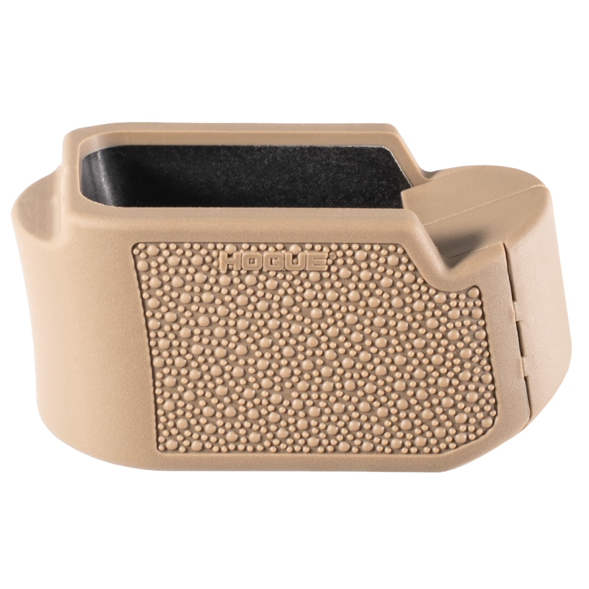 Hogue 18613  Extension Base Pad Fits Glock 19 Compatible w/ 10/15rd Magazines FDE Overmolded Rubber