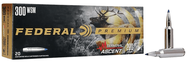 Federal Premium Terminal Ascent 300 WSM Bonded Bullet 200 Grain 20 Rounds