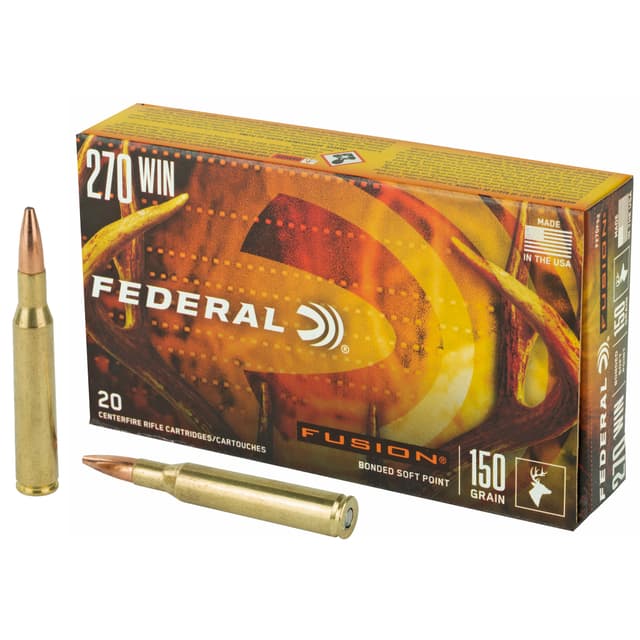 Federal Fusion Rifle Ammo 270 Win 150 gr. Fusion Soft Point 20 rd.
