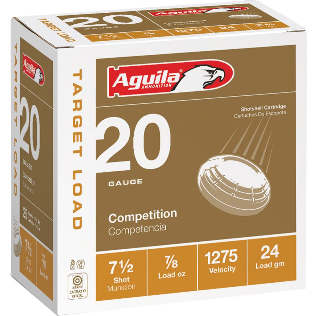 Aguila Target Shotgun Load 20 Gauge 7.5 Shot 7/8 Ounce 25 Rounds
