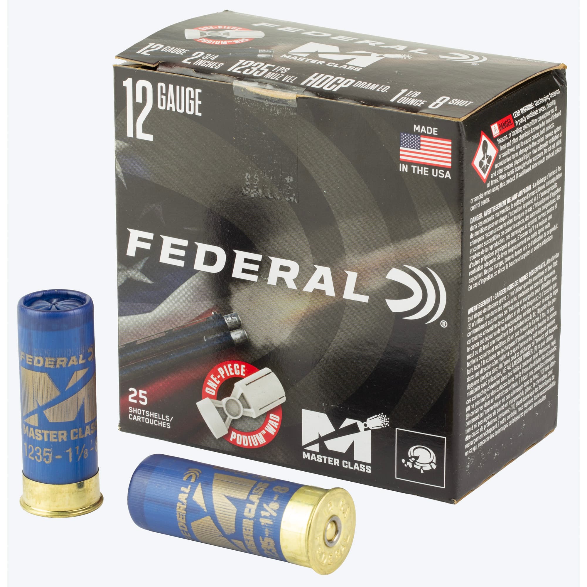 FED MAST CLS 12GA 2.75" 1 1/8OZ #8