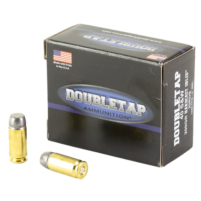 DoubleTap Ammunition 40200HC Hunter 40S&W 200gr Hard Cast Solid 20 Rounds