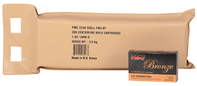 Pmc, Bronze Battle Pack, 223 Remington, Full Metal Jacket, 55 Grain, 200 Rounds