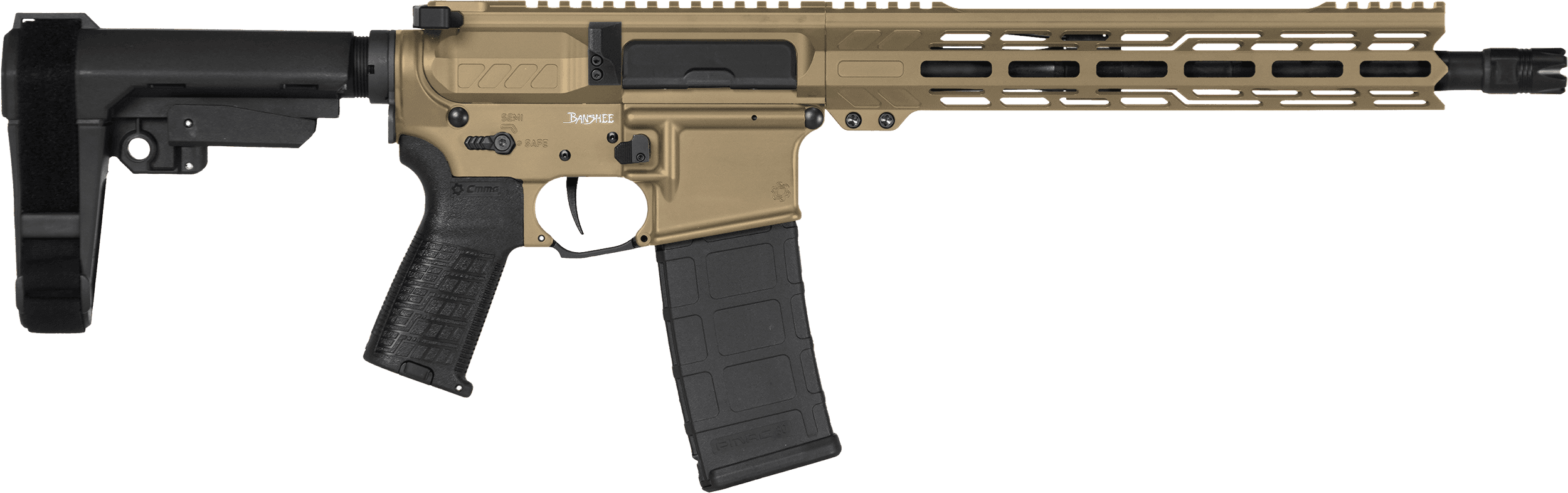 CMMG Banshee MK4 300 AAC Blackout 12.50" 30+1 Coyote Tan Cerakote