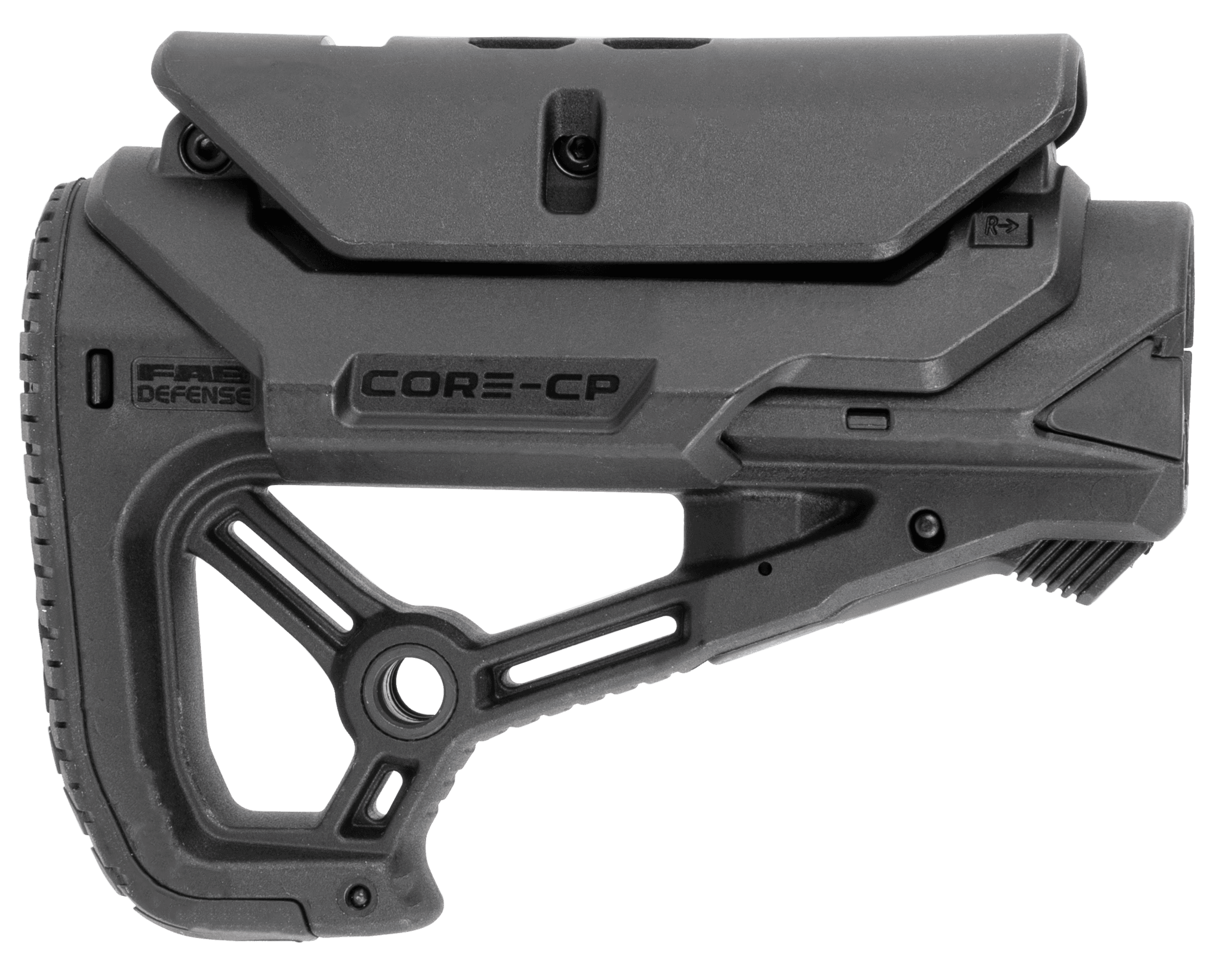 F.A.B. Defense GL-Core S CQB Buttstock Adjustable Cheek-Rest AR-15 M4 Polymer