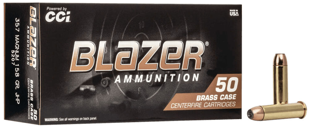 CCI Blazer Brass Pistol Ammo 357 Mag 158 gr. Jacketed Hollow Point 50 rd.