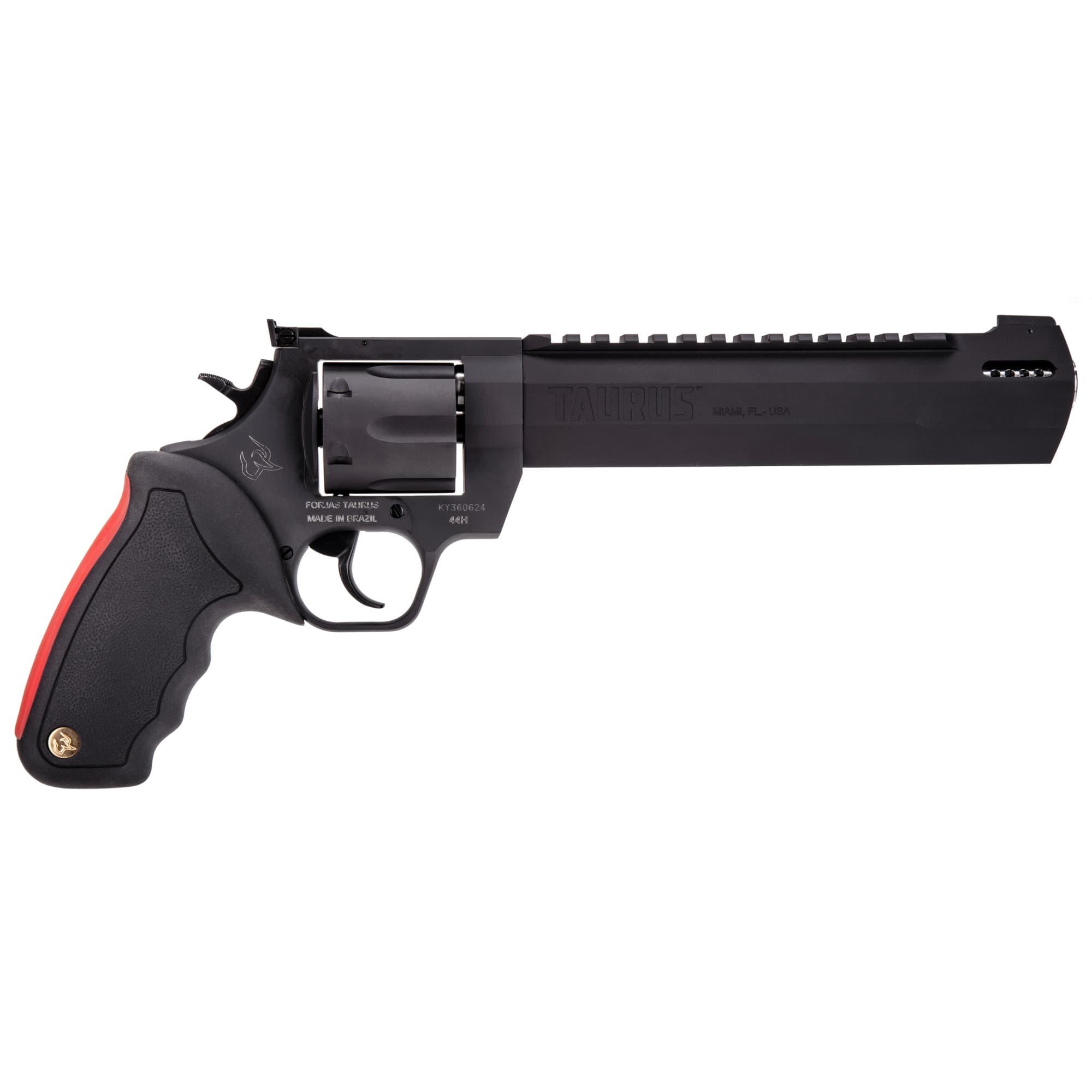 Taurus Raging Hunter Revolver - Black | .500 S&W Mag | 8.3" Barrel | 5rd | Rubber Grip | Picatinny Rail