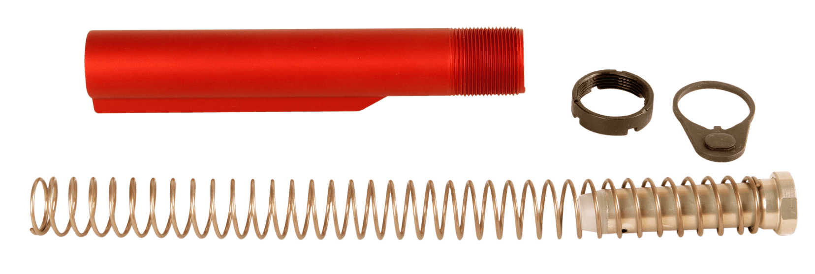 LBE Unlimited Mil-Spec Buffer Tube Kit 6 Position AR-15 Red