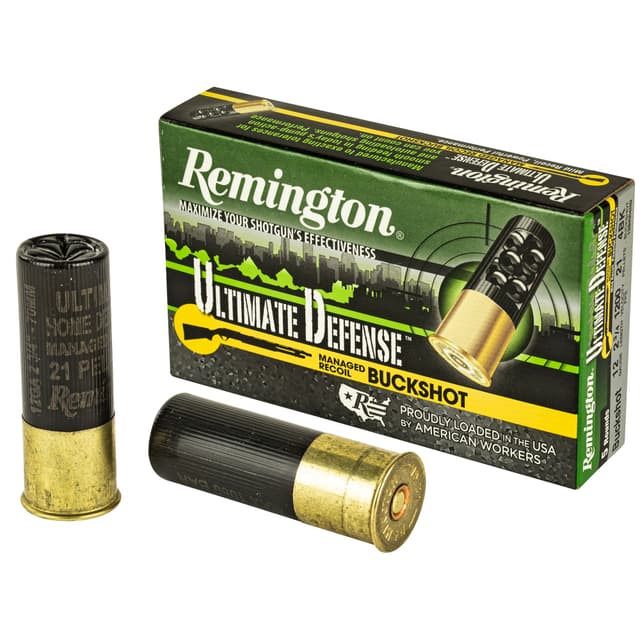 Remington Ultimate Defense 12 Gauge 21 Pellet Buckshot 2.75 Inch 5 Rounds