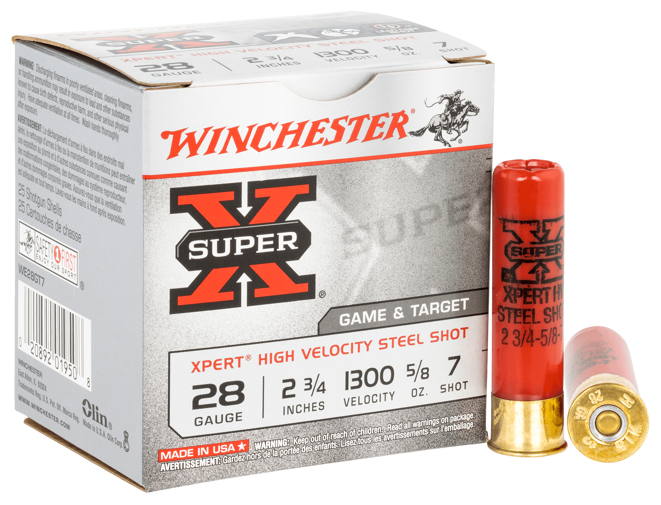 Winchester Super X Xpert Hi Velocity Steel 28 Gauge Steel 5/8 oz 25 Rounds