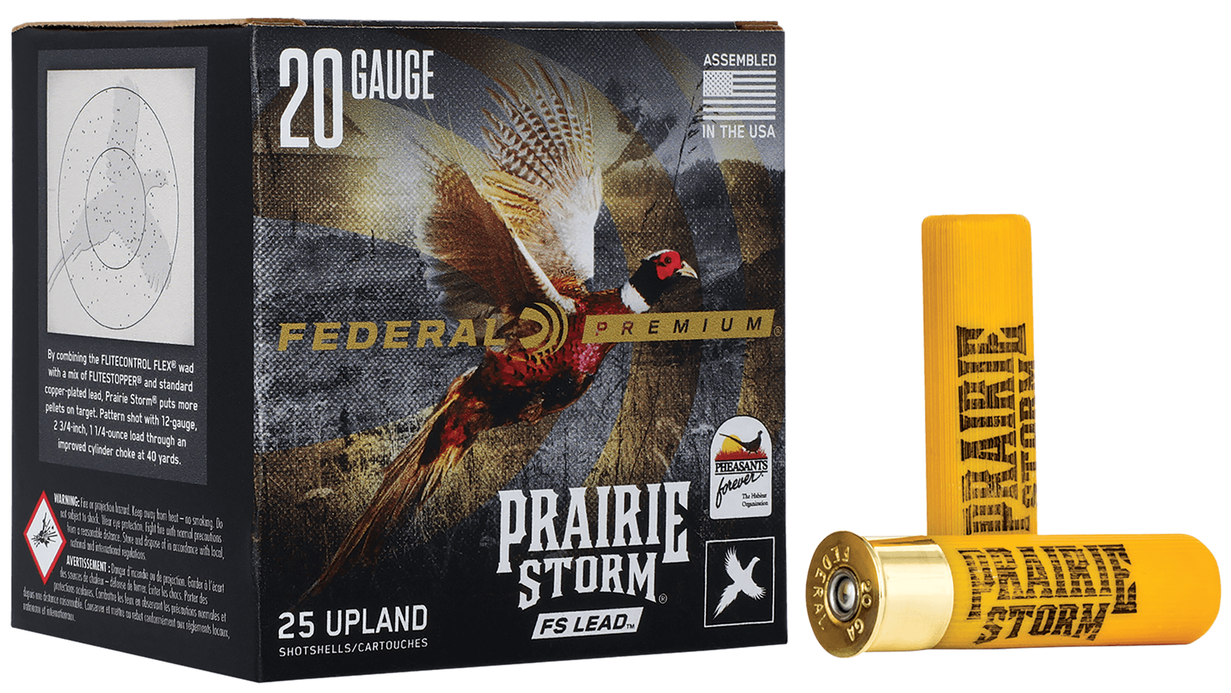 Federal, Prairie Storm FS Lead 20 Gauge, Shot, 1 1/4 oz, 25 Rounds