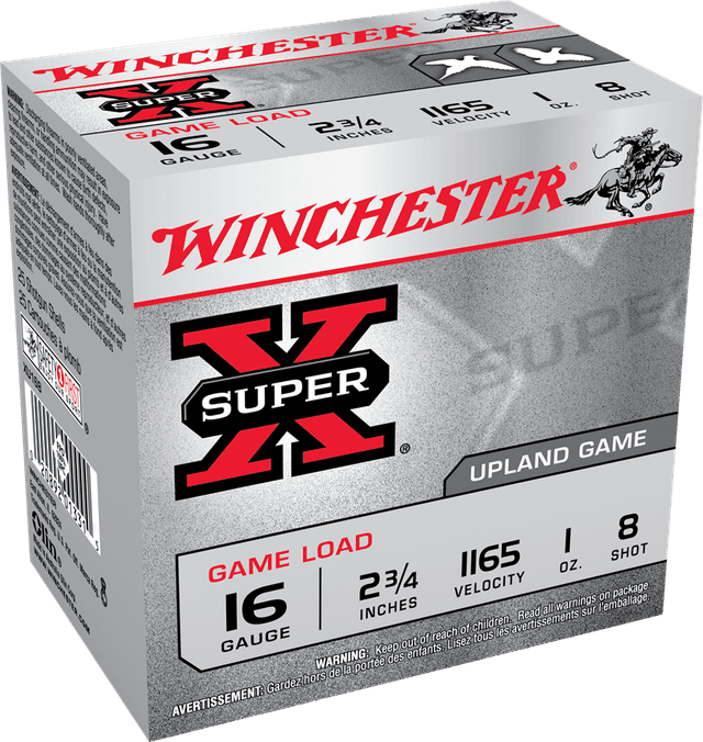 Winchester Super-X Game Load 16 Gauge Lead Shot 1 oz 25 Rounds