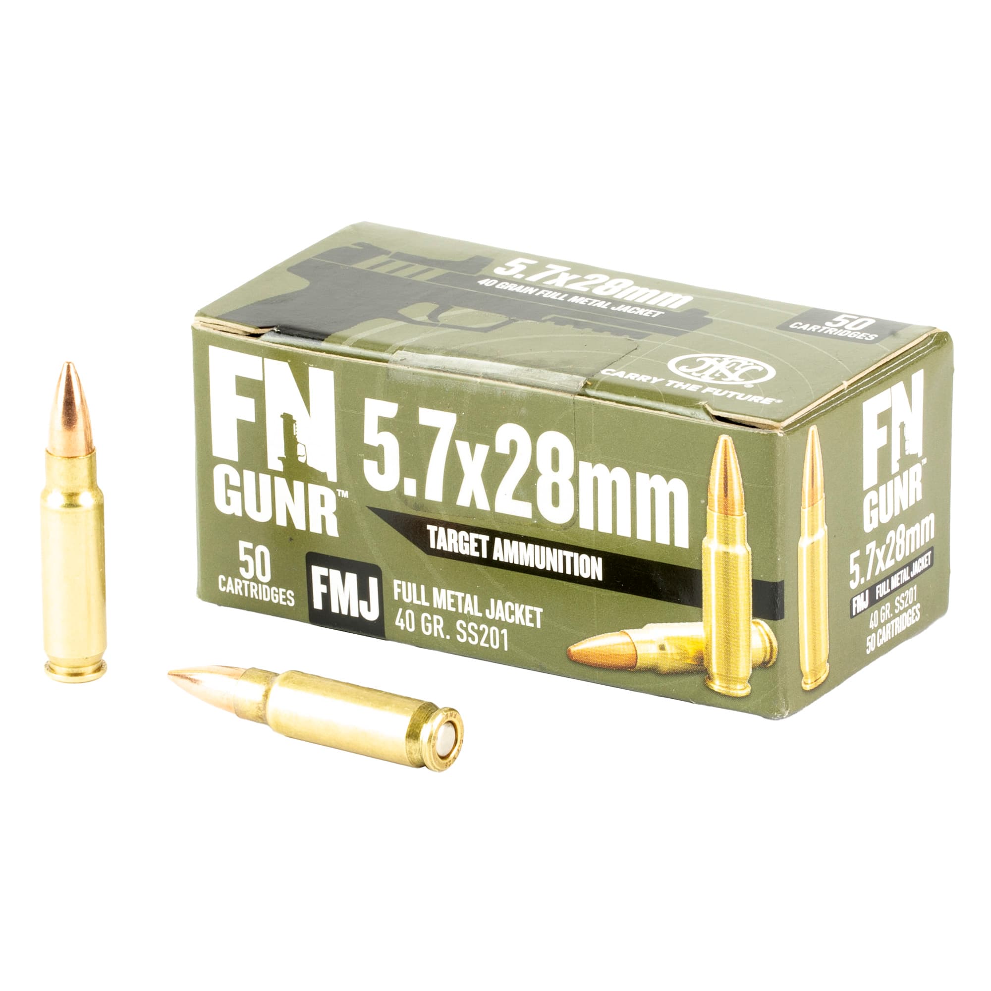 Fn SS201 Gunr 5.7x28mm Full Metal Jacket 40 Grain 50 Rounds