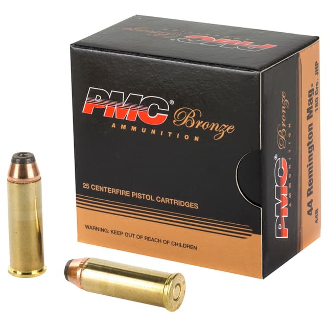 PMC Bronze .44 Magnum Handgun Ammo - 180 Grain | JHP | 25rd Box